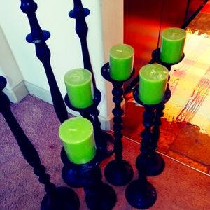 8 candle sticks black. 4 2feet 4 3feet